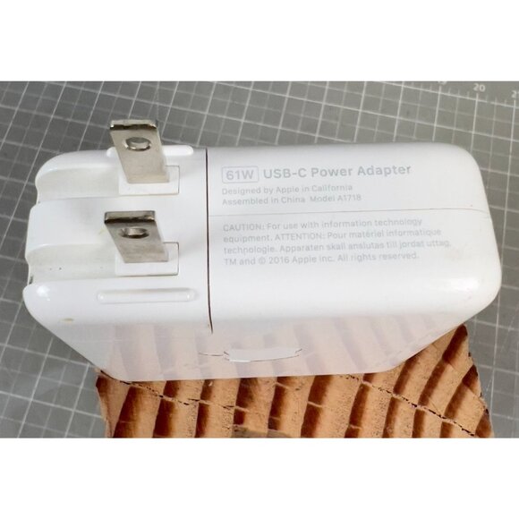 Apple 61W USB-C Power Adapter Model A1718 Used Working Condition - Picture 4 of 5